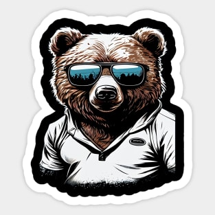 Bear Wearing Sunglasses Sticker